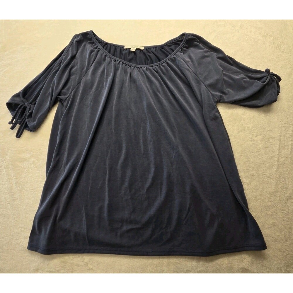 Green Envelope Womens  Top Blue Small Blouse